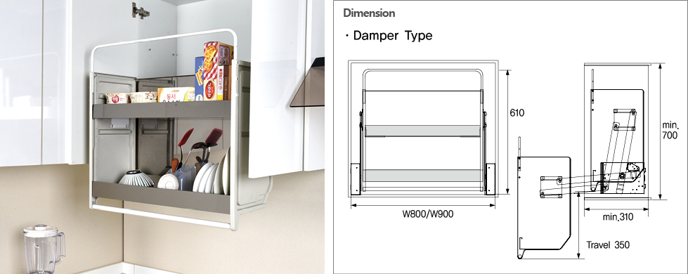 Lift rack for Kitchen